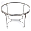 A Stylish French Art Deco Nickel-plated Oval Side/Coffee Table in the Style of Maison Jansen