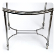 A Stylish French Art Deco Nickel-plated Oval Side/Coffee Table in the Style of Maison Jansen