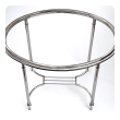 A Stylish French Art Deco Nickel-plated Oval Side/Coffee Table in the Style of Maison Jansen