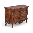 Louis XV provincial style walnut commode, angled left-side view