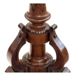 Turned baluster pedestal base with lappet carving and cabriole legs