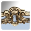 English George II Style Cartouche-shaped Giltwood Mirror with Ho Ho Birds