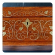 a charming french art nouveau rectangular jewel box with brass and copper inlay