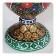 a vibrant and unusual pair of kashmiri papier mâché polychromed urns