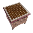 Moorish Style Polychromed Square Table with Tile Top