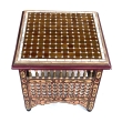 Moorish Style Polychromed Square Table with Tile Top