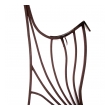 custom-crafted art nouveau style wrought iron gate with stylized flower