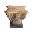 well-carved italian neoclassical corinthian capital with faux marble top; ex-collection Tony Duquette