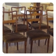 a distinctive italian 1940's dining table and six chairs designed by Pier Luigi Colli