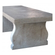 a large and impressive french carved limestone trestle table with lyre-form supports