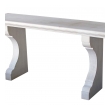  handsome carved french limestone neoclassical style indoor/outdoor wall console table