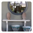  handsome carved french limestone neoclassical style indoor/outdoor wall console table