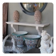  handsome carved french limestone neoclassical style indoor/outdoor wall console table