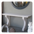  handsome carved french limestone neoclassical style indoor/outdoor wall console table