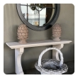  handsome carved french limestone neoclassical style indoor/outdoor wall console table