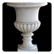 shapely italian neoclassical style carved carrara marble campagna urn 