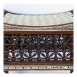 A Good Set of Six Syrian Thebes-style Inlaid Stools with Woven Double-cove Seats 
