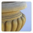  Large-scaled French Neoclassical Style Carved Limestone Lobed Urns (3 Available)