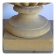 A Large-scaled French Neoclassical Carved Limestone Gadrooned Urns