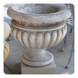  Large-scaled French Neoclassical Style Carved Limestone Lobed Urns (3 Available)