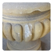 A Large-scaled French Neoclassical Carved Limestone Gadrooned Urns