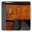 Shapely Italian Neoclassical Walnut and Beechwood Demilune Console Table