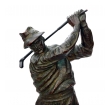 A Finely-modeled Vintage Patinated Bronze Figure of a Golfer 