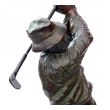 A Finely-modeled Vintage Patinated Bronze Figure of a Golfer 