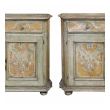 Pair Italian Baroque Polychrome Painted Credenzas