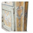 Pair Italian Baroque Polychrome Painted Credenzas