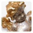 Large Pair of Roman Rococo Carved Giltwood Putti Harvesting Grapes