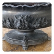 Fanciful Pair of French Art Nouveau Iron Planters/Jardini­ères