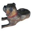 An Austrian Painted Terracotta Model of a Recumbent Bull Dog