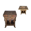  Intricately Inlaid Moorish Game Table with Pivoting Handkerchief Top