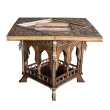  Intricately Inlaid Moorish Game Table with Pivoting Handkerchief Top