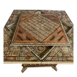  Intricately Inlaid Moorish Game Table with Pivoting Handkerchief Top