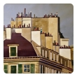 Watercolor on Paper 'Rooftops of Paris' by Michael Dunlavey