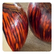 Large Pair of American 1960s Drip Glaze Ovoid-form Lamps