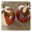 Large Pair of American 1960s Drip Glaze Ovoid-form Lamps