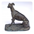  expressive and well-executed seat bronze greyhound; possibly by Emmanuel Fremiet (Paris 1824-1910)