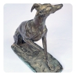  expressive and well-executed seat bronze greyhound; possibly by Emmanuel Fremiet (Paris 1824-1910)