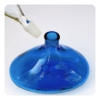  vibrant american 1960's blue glass ships decanter with over-scaled stopper; by Blenko Glassworks 