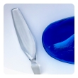  vibrant american 1960's blue glass ships decanter with over-scaled stopper; by Blenko Glassworks 