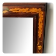 A Large Dutch 19th Century Mahogany and Floral Marquetry Mirror  