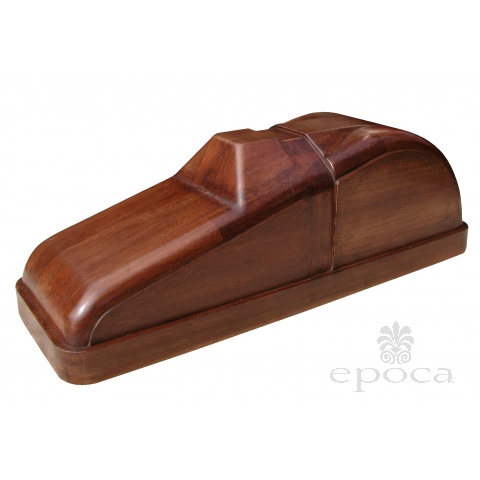 a charming american art deco solid mahogany car mold