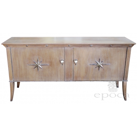 A Mid-Century French Cerused Oak Sideboard A Mid-Century French Cerused Oak Sideboard