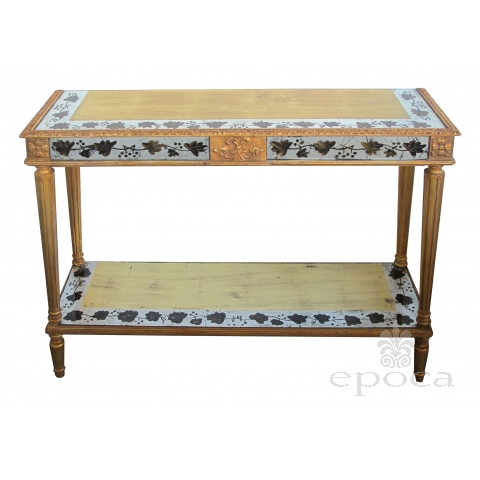 a french maison jansen neoclassical style 1940's eglomise console table 