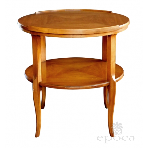 Stylish 1960's Circular Cherrywood Side/End Table by Widdicomb