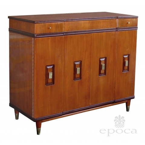 a handsome and rare american mid-century walnut dressing cabinet by john widdicomb