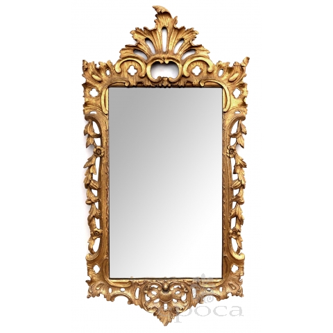 French Rococo Style Carved Giltwood Mirror, Late 19th Century at epoca san francisco